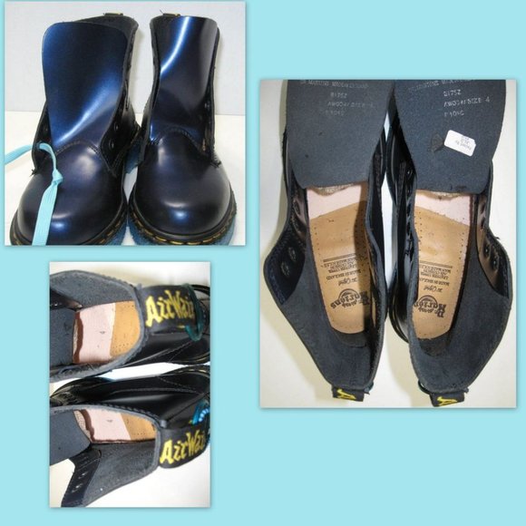 Size 6 US Women's Blue Doc Marten's Glitter Boots - Picture 5 of 11